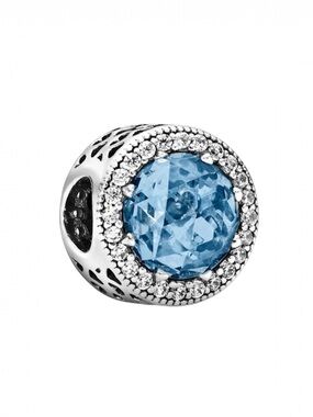 Pandora blue radiant hearts charm